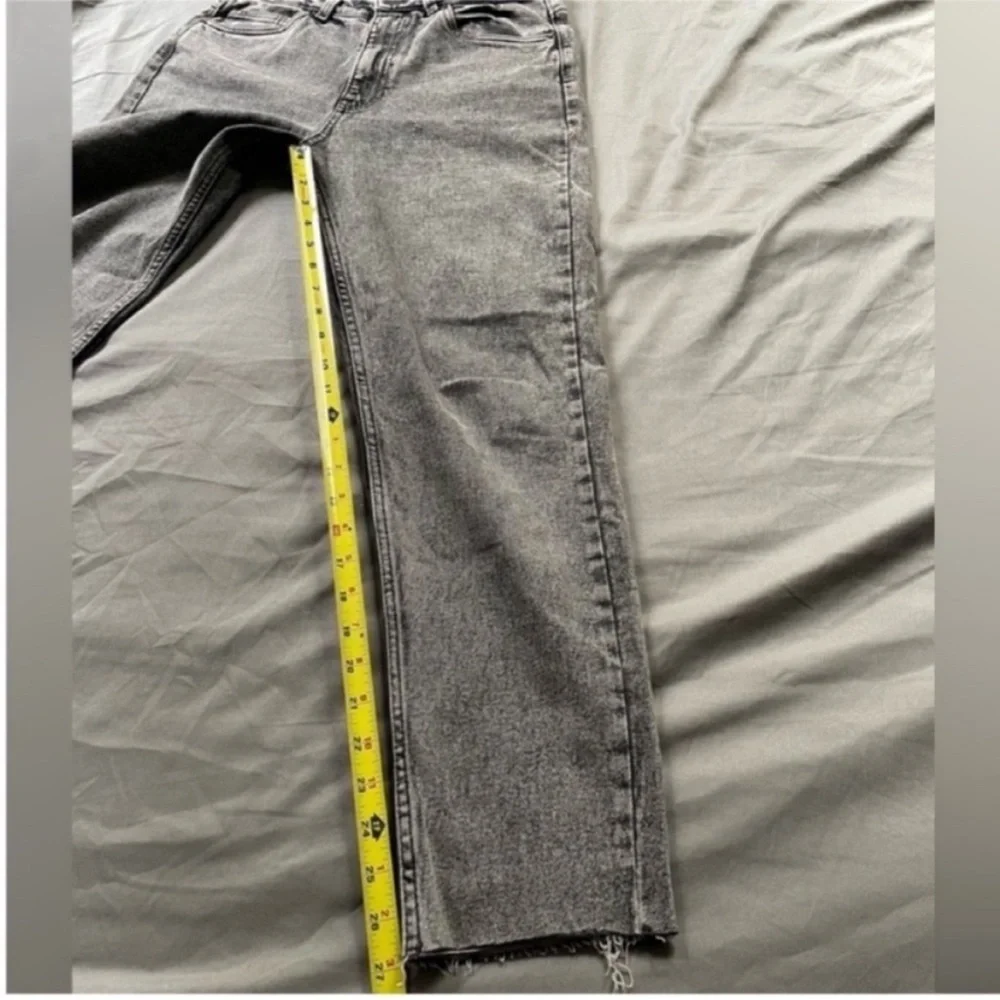 ASOS Grey Straight Leg High-rise Retro Jeans 8